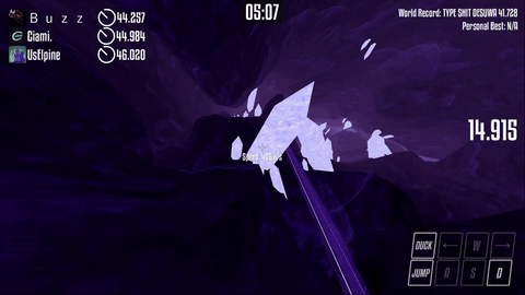 Surfs Up gameplay clip on a purple crystalline route