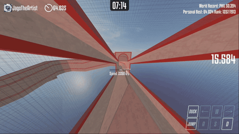 Surfs Up gameplay clip on a red and white speed line
