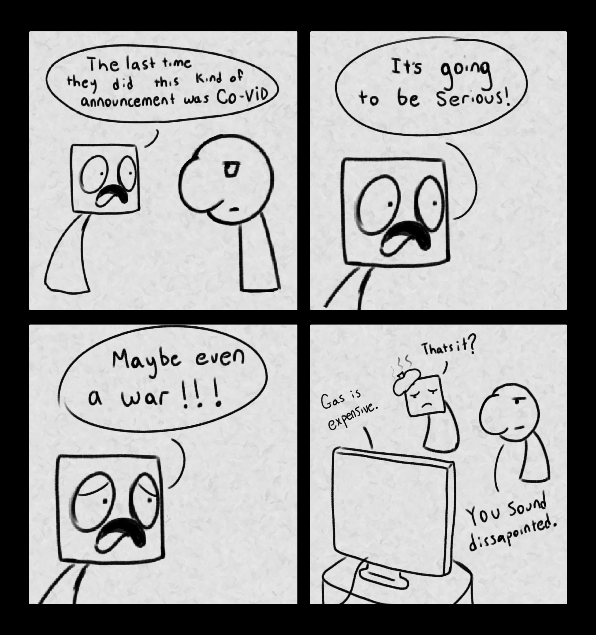 Comic strip panel featuring two dumb fks.